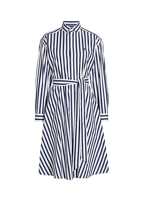 Striped A-Line Shirt Dress