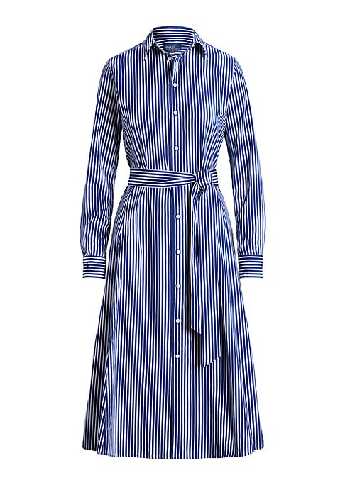 Crisp Stripe Midi Dress
