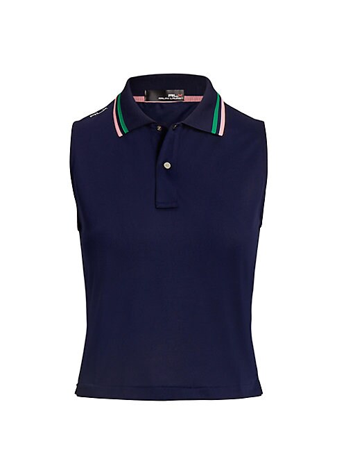 Cropped Sleeveless Sport Polo
