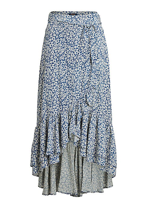 Romantic Floral Wrap Skirt