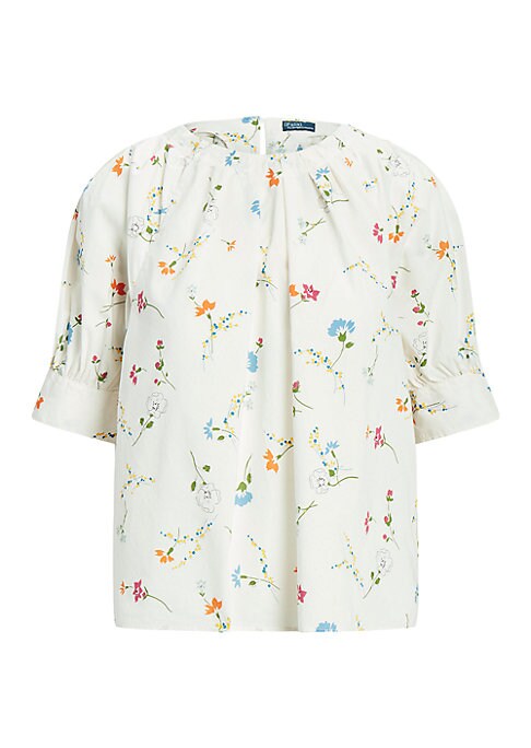 Floral Puff-Sleeve Top