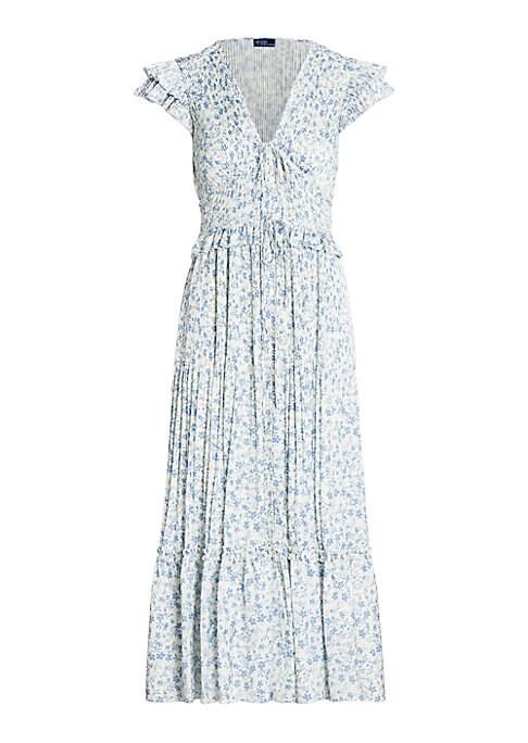 Floral Pleated Midi Dress