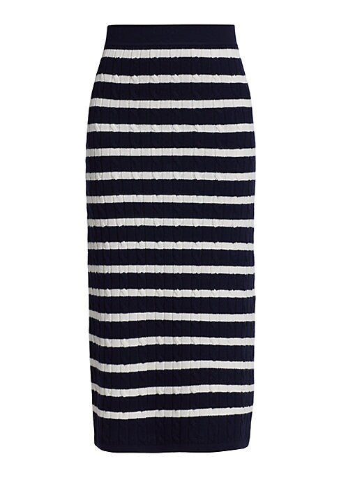 Cozy Striped Knit Skirt