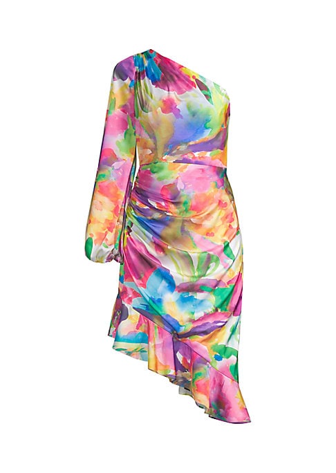 Floral One-Shoulder Dress