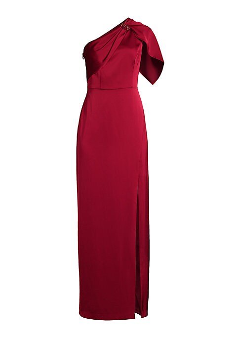 Draped Satin Elegance Gown