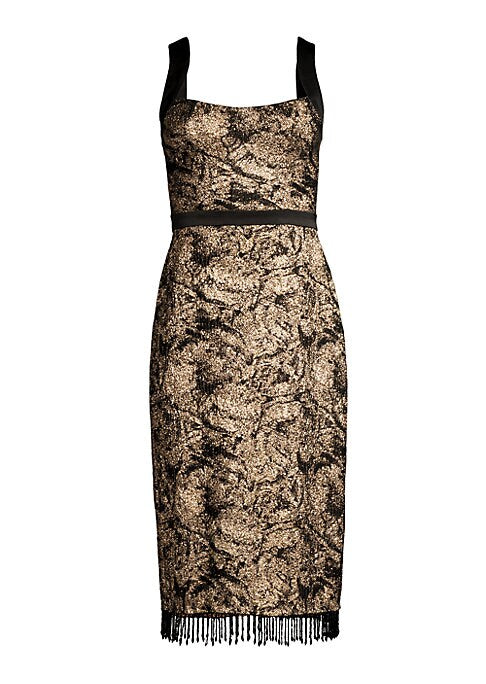 Fringe Lace Sheath Dress