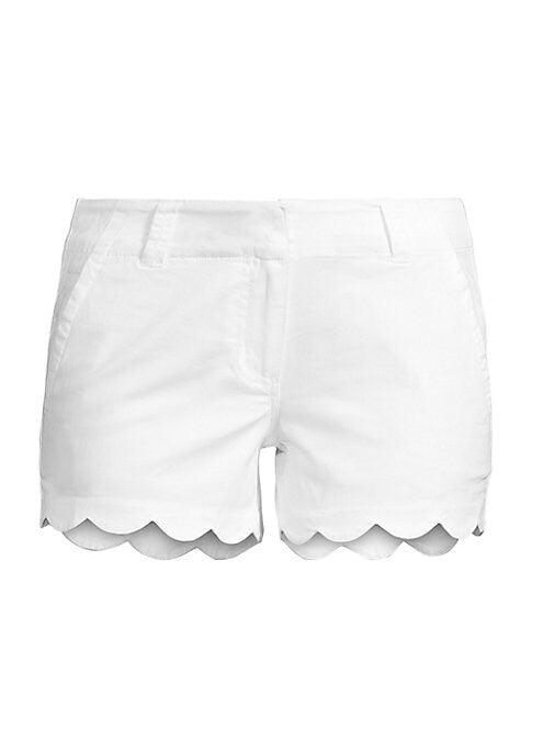 Scalloped Hem Casual Shorts