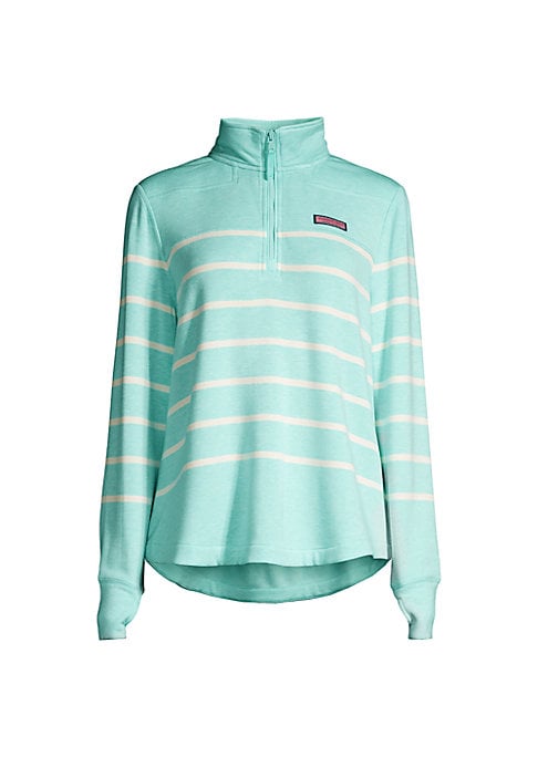 Striped Comfort Half-Zip Top