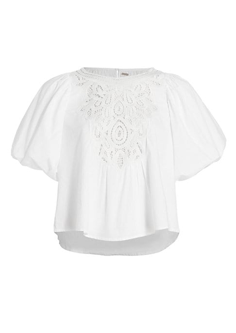 Lace Accent Balloon Top