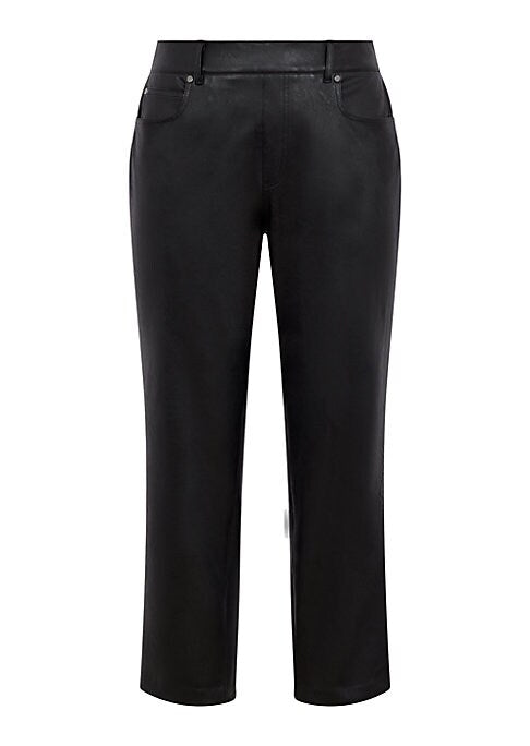 Faux Leather Ankle Trousers
