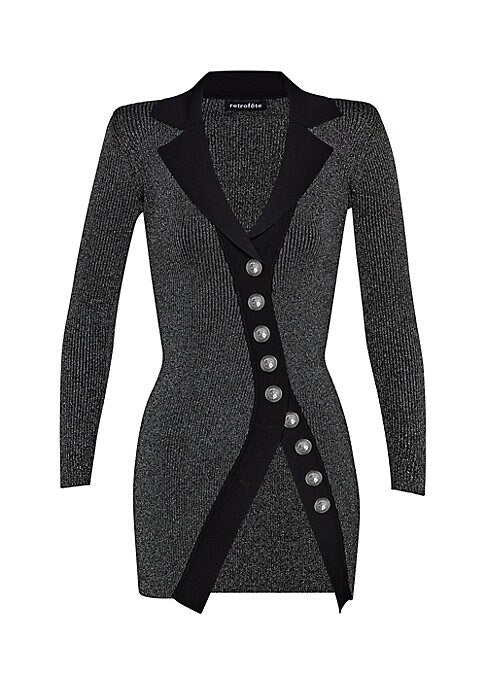 Shimmery Blazer Mini Dress