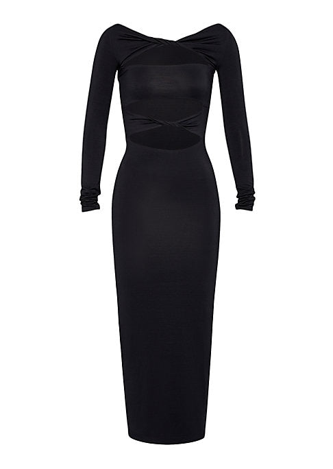 Twist Cutout Midi Dress