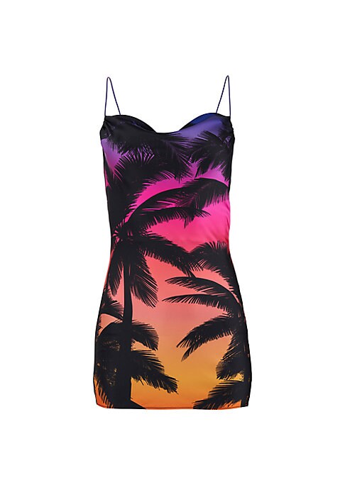 Silk Watercolor Mini Dress