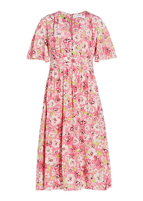Floral Silk Midi Elegance