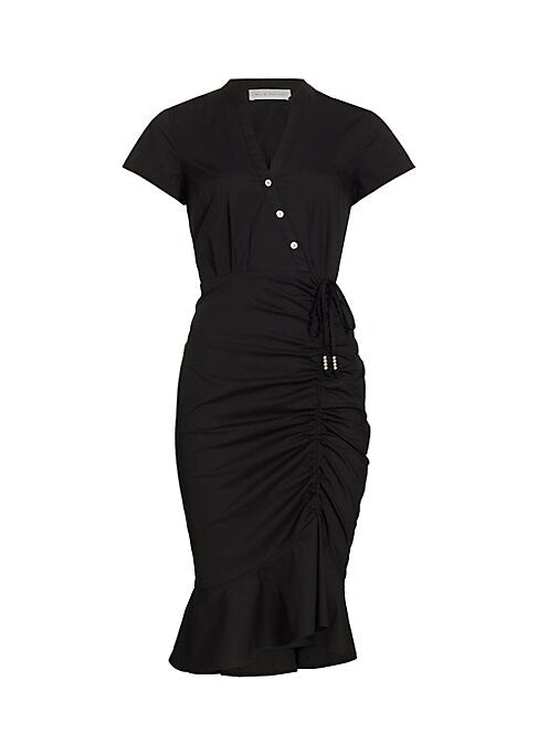Ruching Elegance Midi Dress
