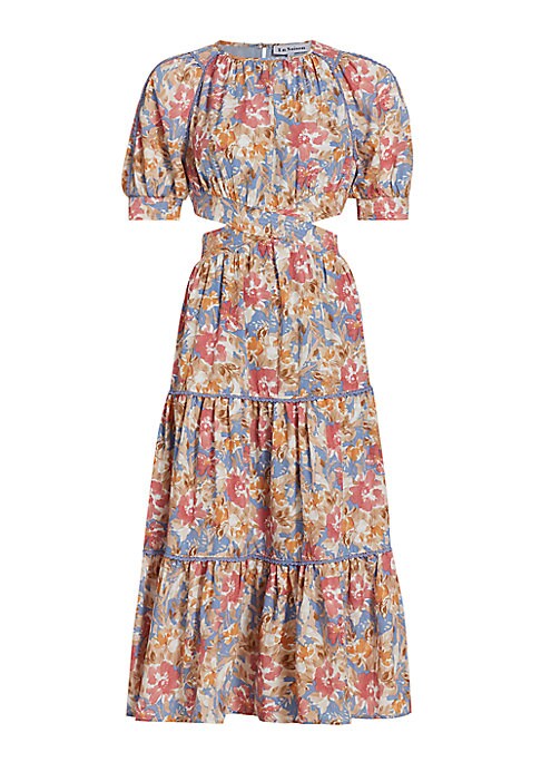 Blooming Cut-Out Midi Dress