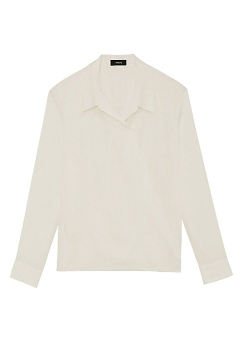 Elegant Draped Silk Top