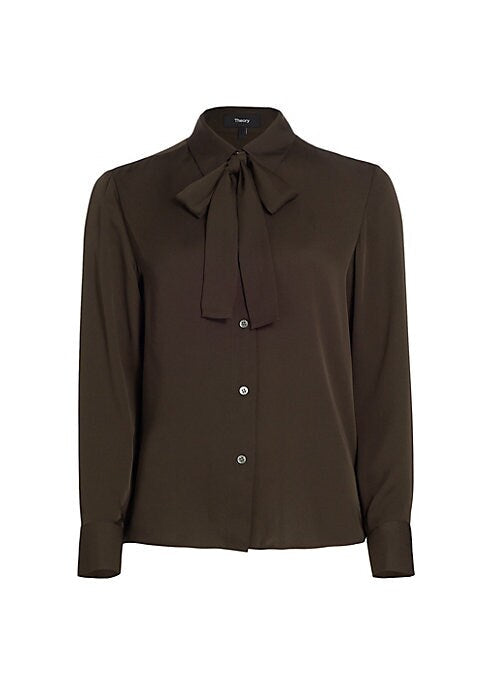Silk Scarf Tie Shirt