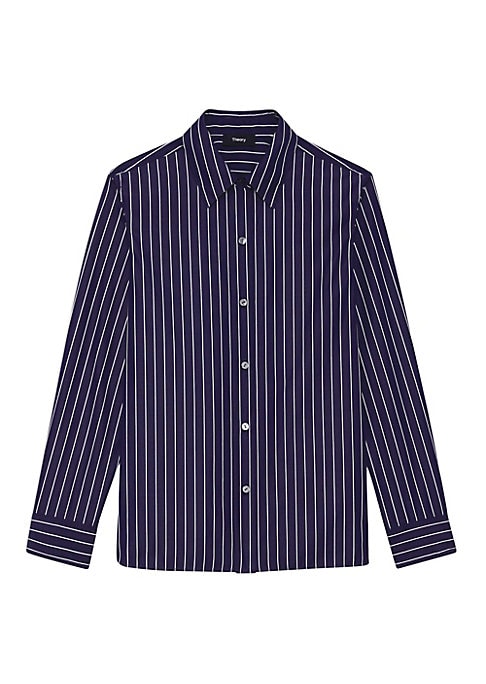 Chic Striped Cotton Blouse
