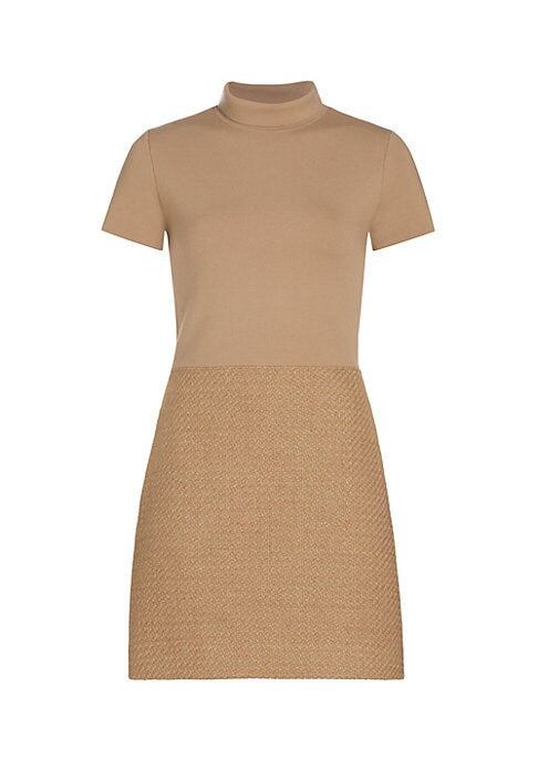Turtleneck Tweed Dress