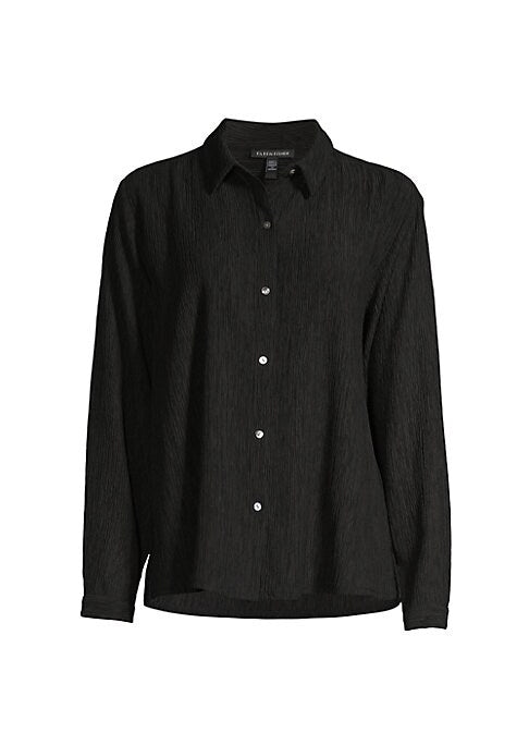 Textured Button-Up Shirt