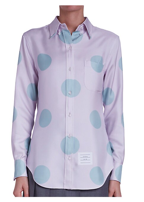 Polka Dot Silk Shirt