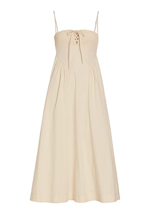 Lace-Up Open-Back Dress