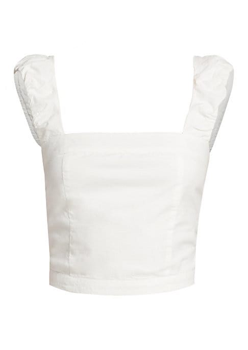 Cropped Cotton Seam Tank
