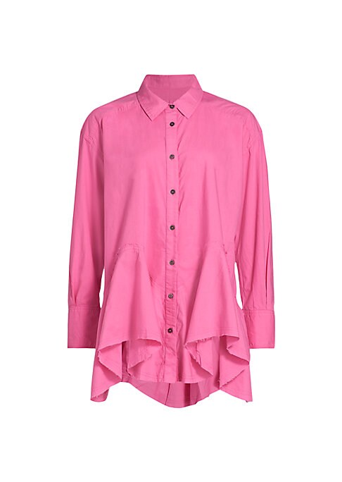 Ruffled Cotton Poplin Shirt