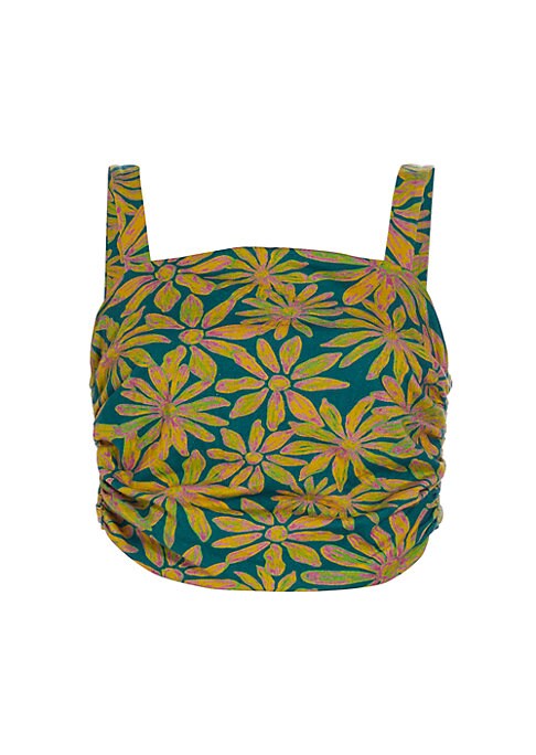 Floral Square Neck Crop