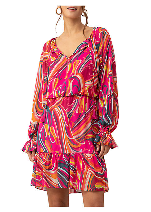 Draped Geometry Dress