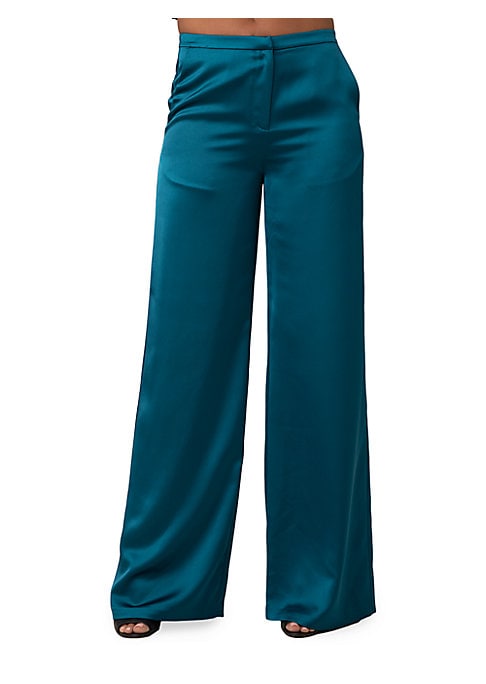 Chic Satin Wide Trousers