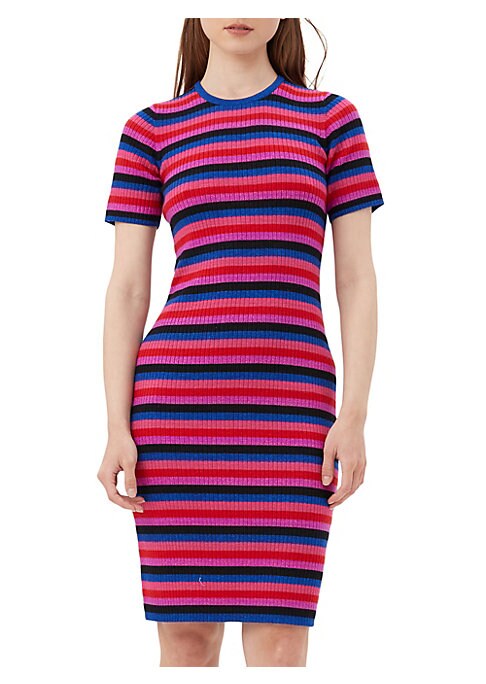 Vivid Stripe Knit Dress