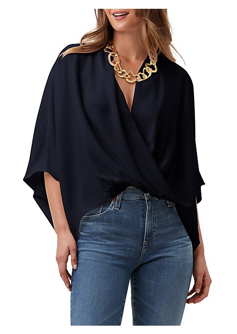 Draped Satin Top
