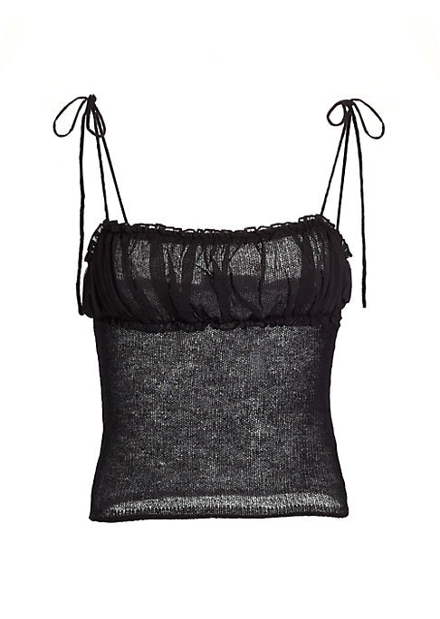 Sheer Ruched Camisole