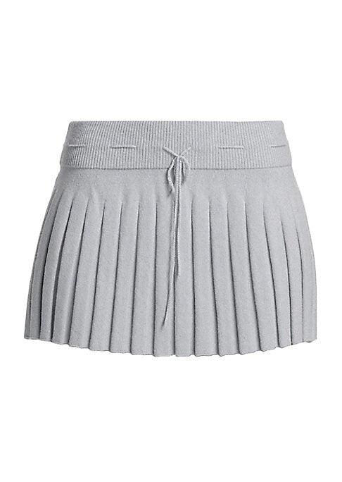 Knit Pleat Mini Skirt