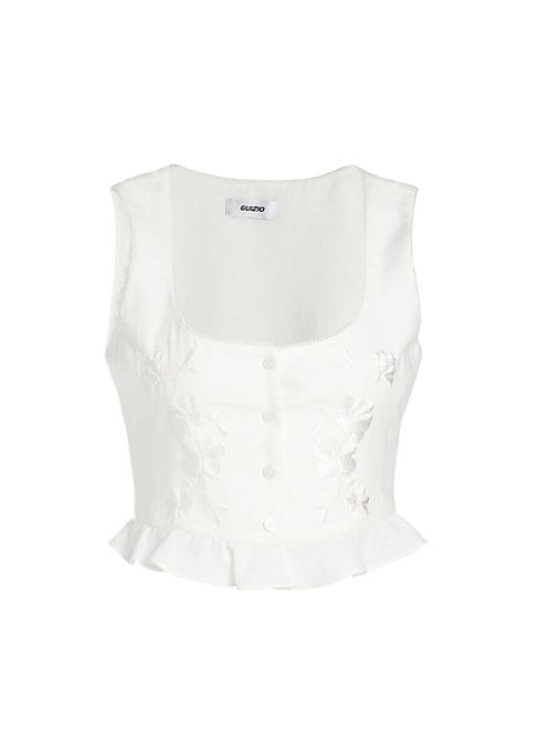 Floral Ruffle Tank Top