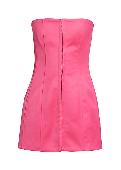 Pink Lace Up Minidress