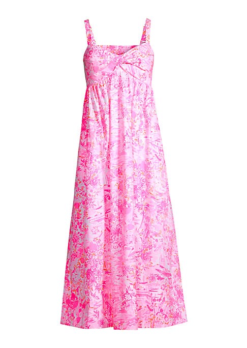 Floral Twist Midi Dress