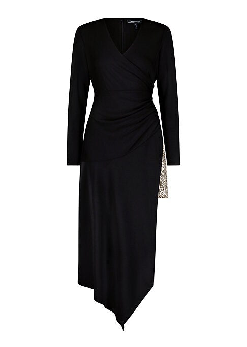Sparkling Wrap Midi Dress