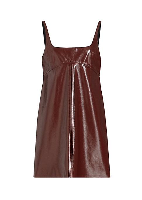 Lustrous Leather Mini Dress