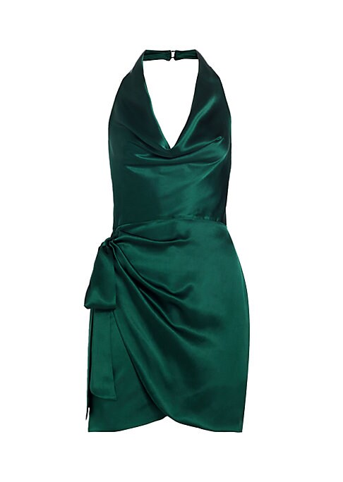 Silk Ruched Mini Dress