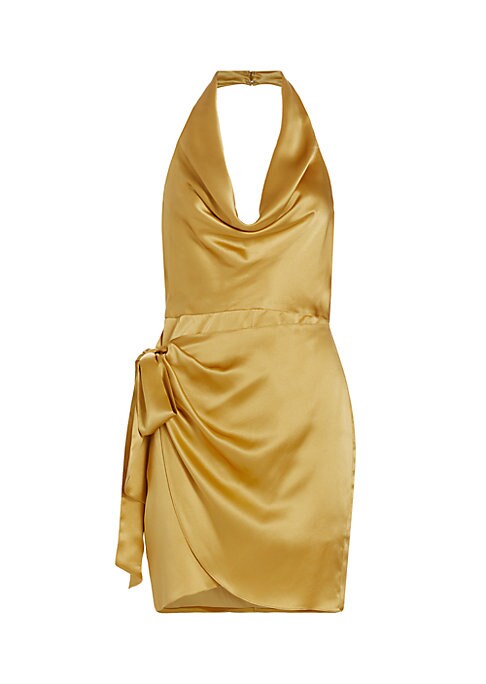 Silk Cowl Back Dress