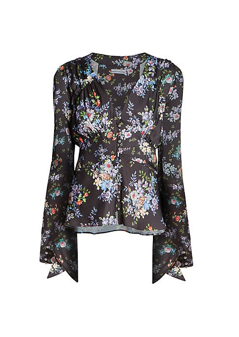 Romantic Floral Cuff Top