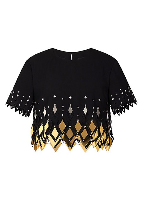 Glamorous Satin Fringed Top