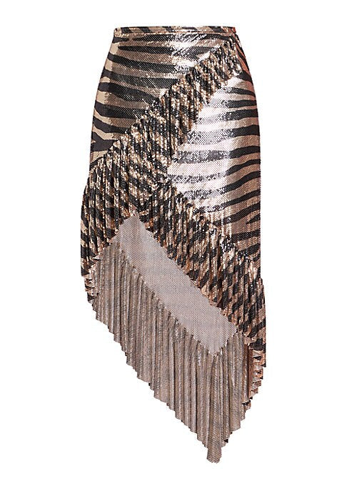 Ruffled Tiger Chain Skirt
