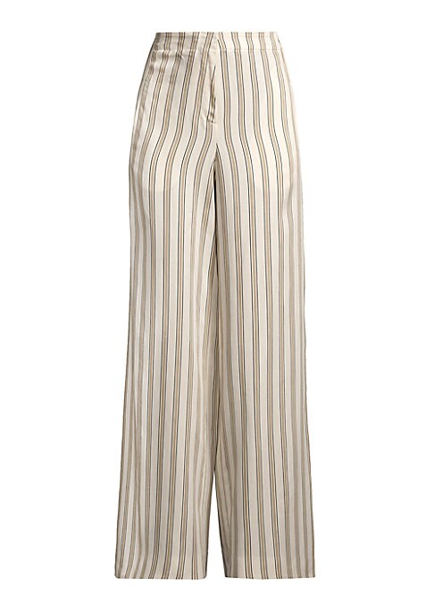 Striped High-Waist Trousers