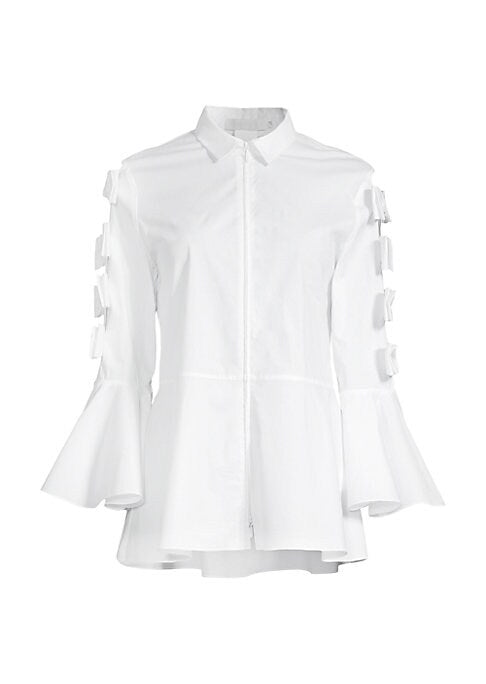 Bow Peplum Blouse