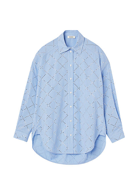 Rhinestone-Studded Oversized Top