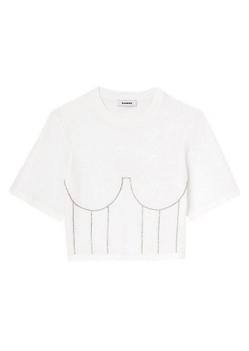 Rhinestone Crop Tee